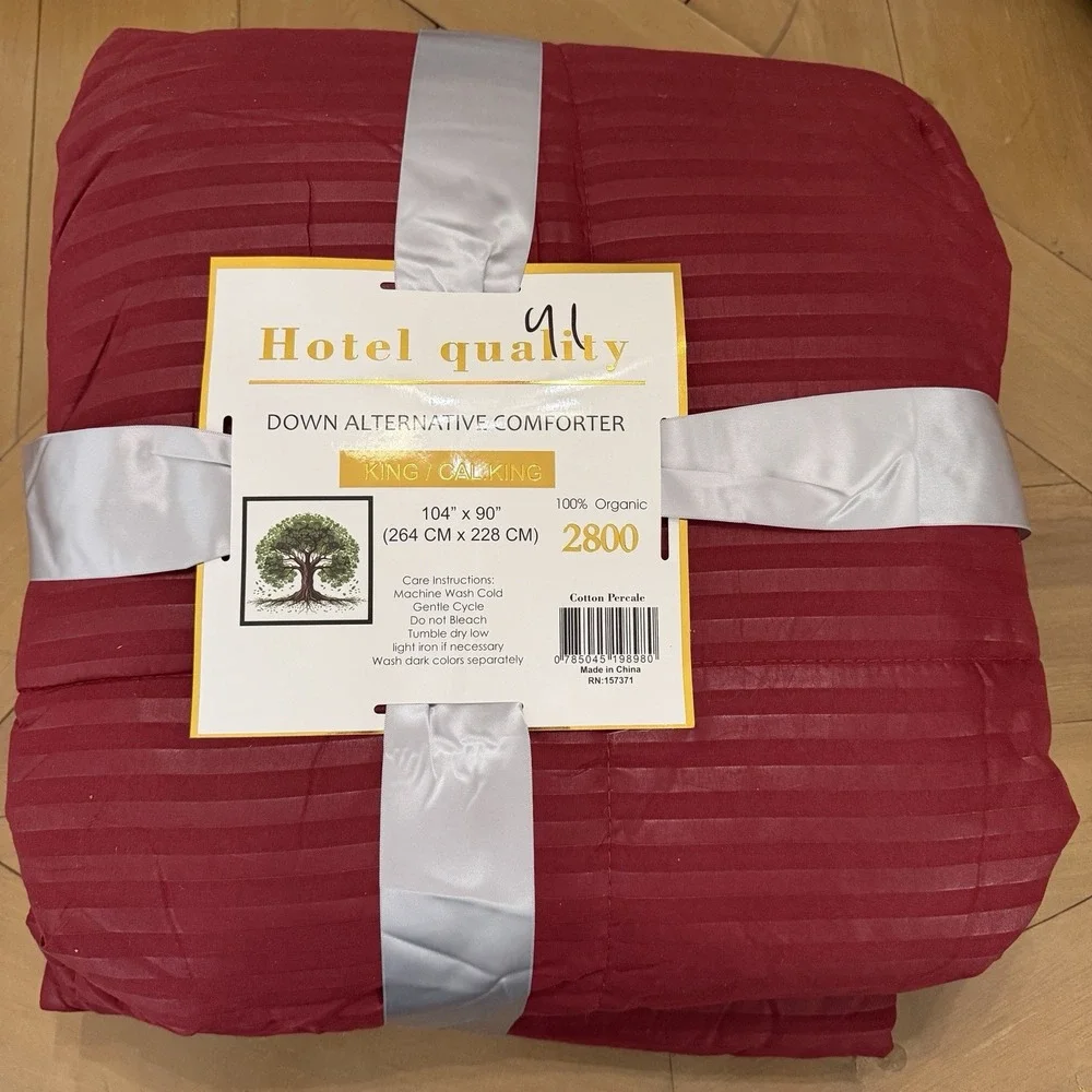 American Linen Hotel Quality King/Cal King Down Alternative Organic Cotton